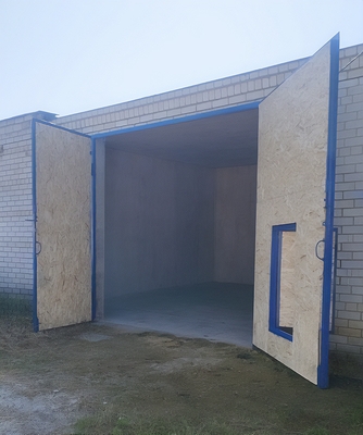 Ворота синего цвета Ворота синего цвета