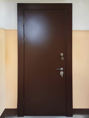 Коричневая стальная дверь