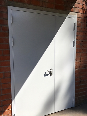 Металлическая полуторная дверь