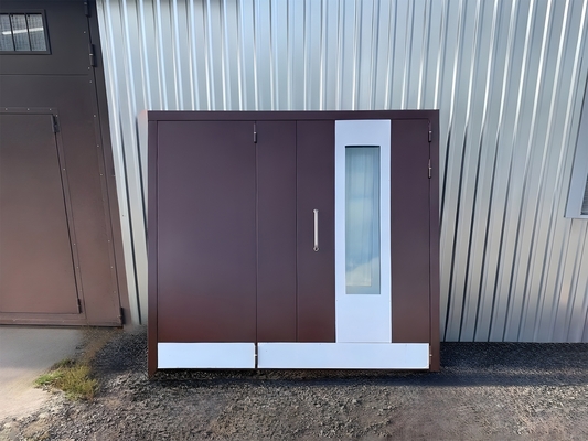 Коричневая подъездная дверь Коричневая подъездная дверь